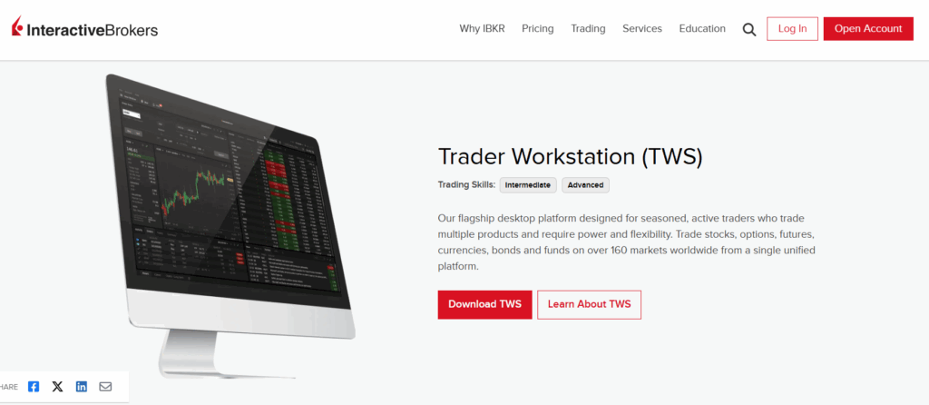 Trader Workstation je vhodná spíše pro zkušenější obchodníky.